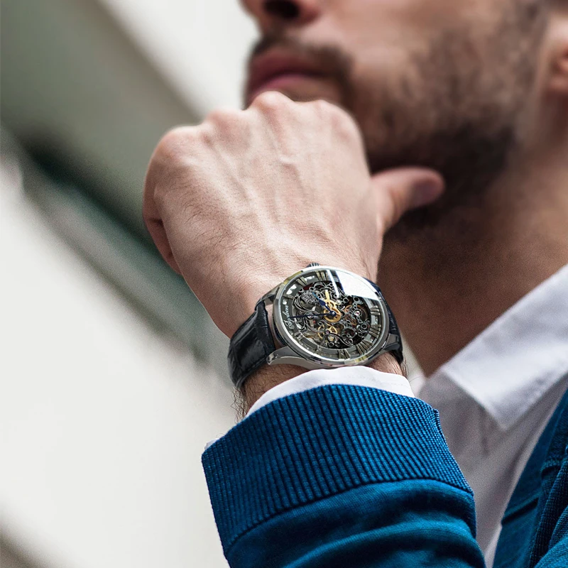 AGELOCER Swiss Luxury Brand Skeleton Watch