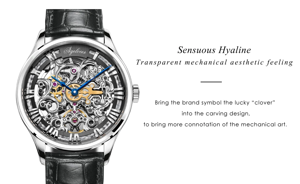 AGELOCER Swiss Luxury Brand Skeleton Watch