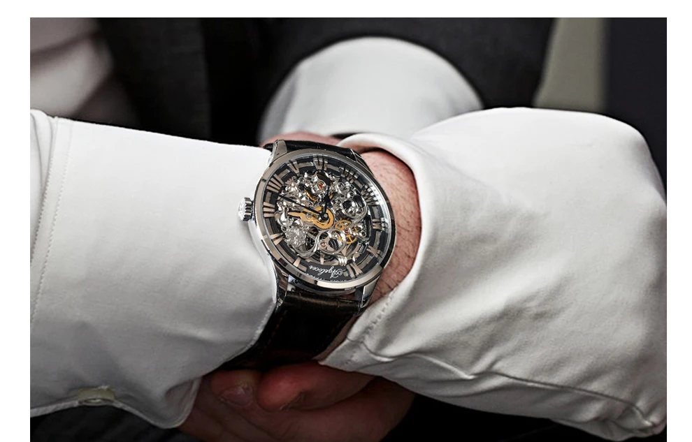 AGELOCER Swiss Luxury Brand Skeleton Watch