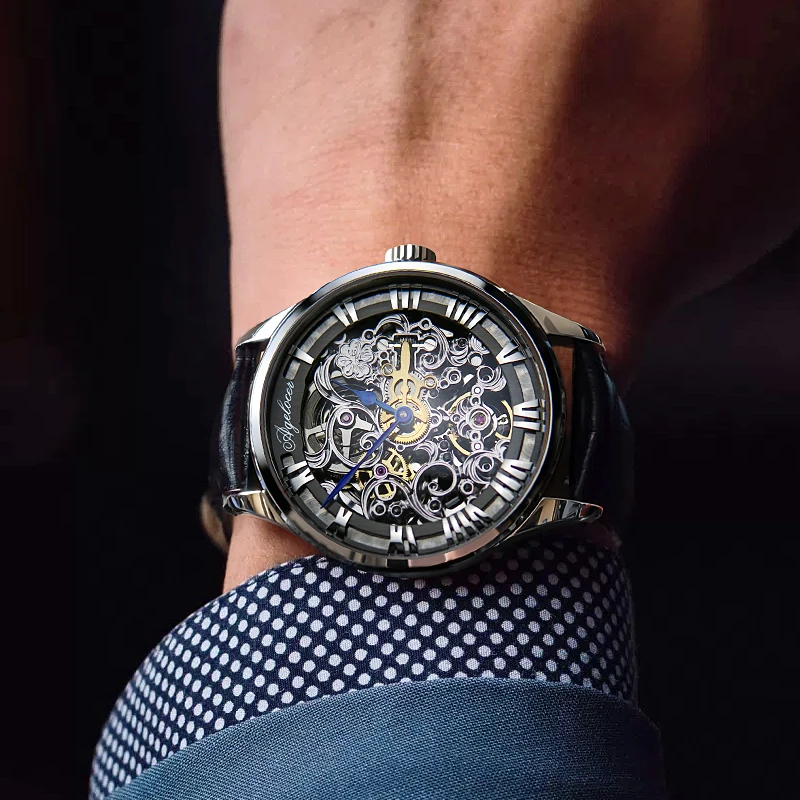 AGELOCER Swiss Luxury Brand Skeleton Watch