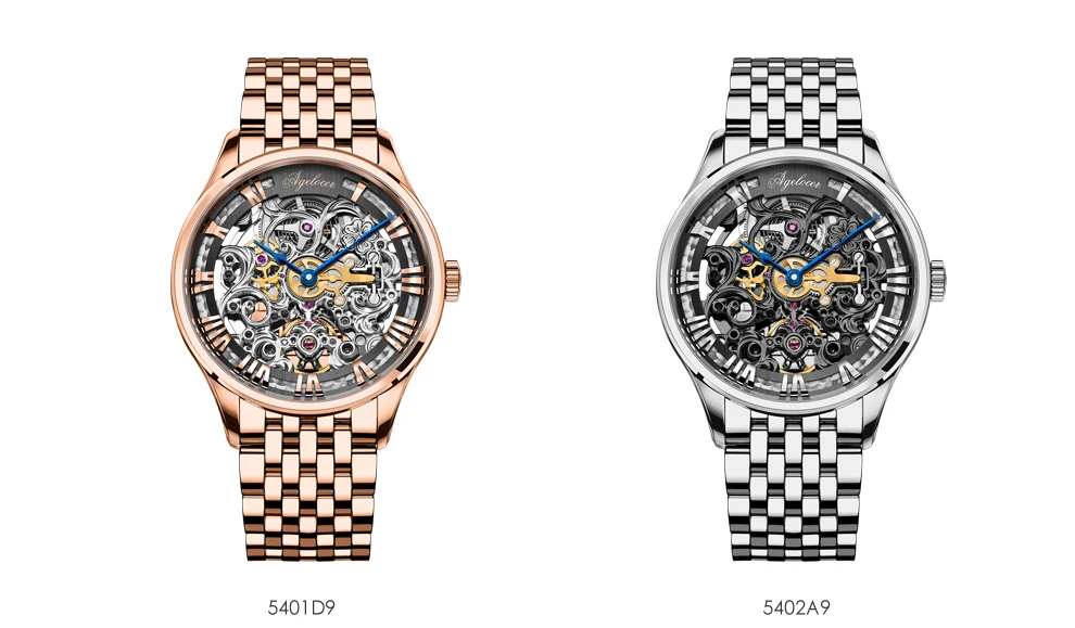 AGELOCER Swiss Luxury Brand Skeleton Watch