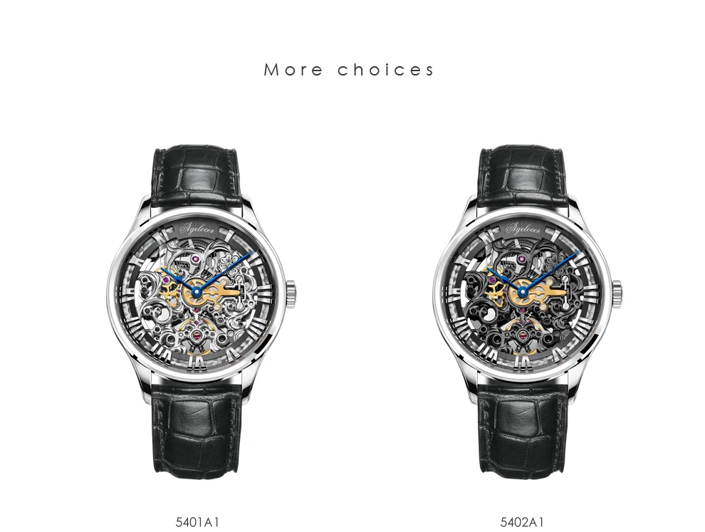 AGELOCER Swiss Luxury Brand Skeleton Watch