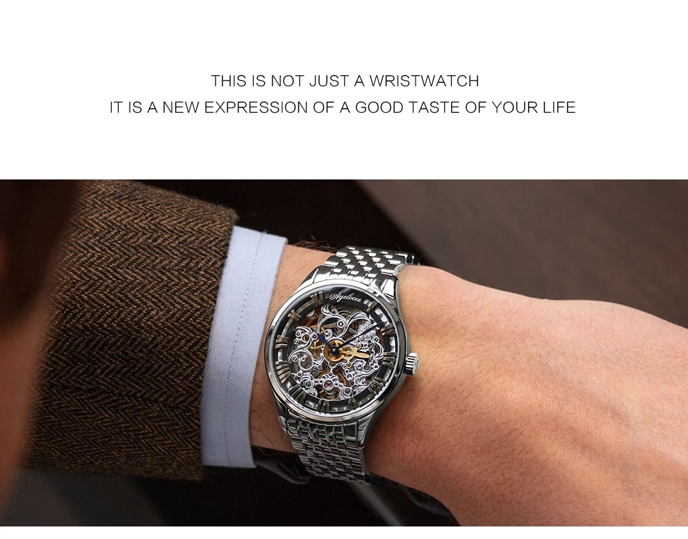 AGELOCER Swiss Luxury Brand Skeleton Watch