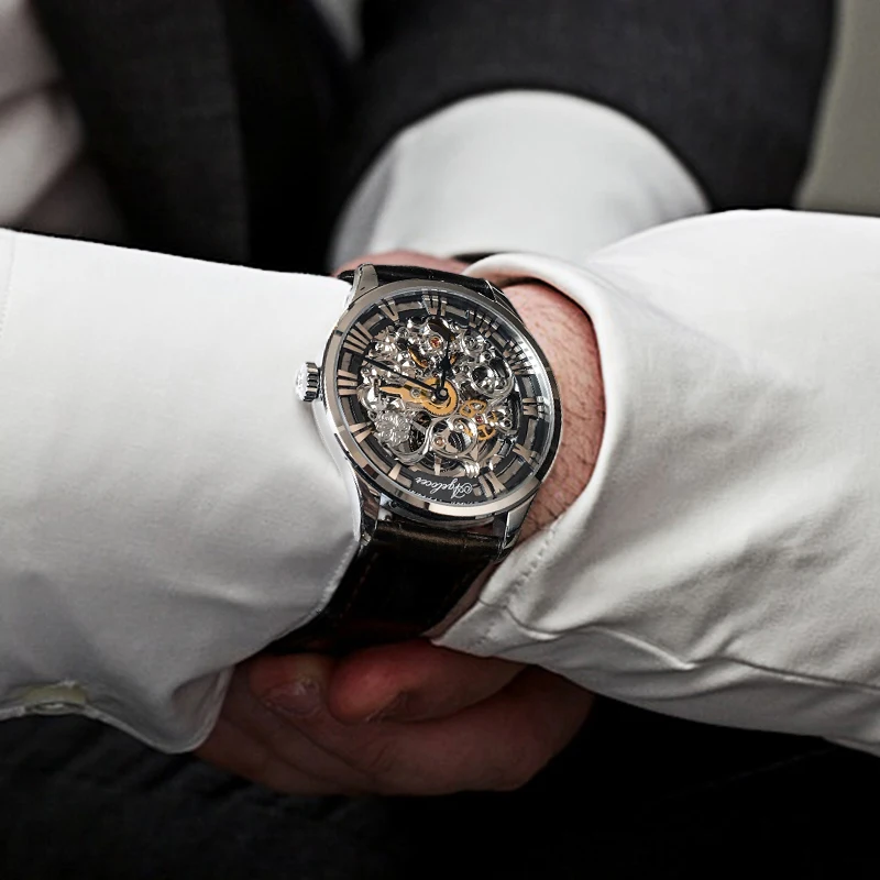 AGELOCER Swiss Luxury Brand Skeleton Watch