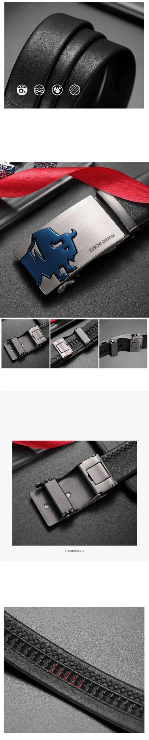 Luxury Automatic Sliding Buckle Ratchet Adjustable Belt
