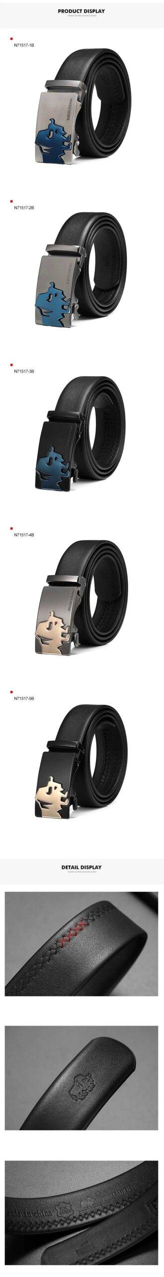 Luxury Automatic Sliding Buckle Ratchet Adjustable Belt