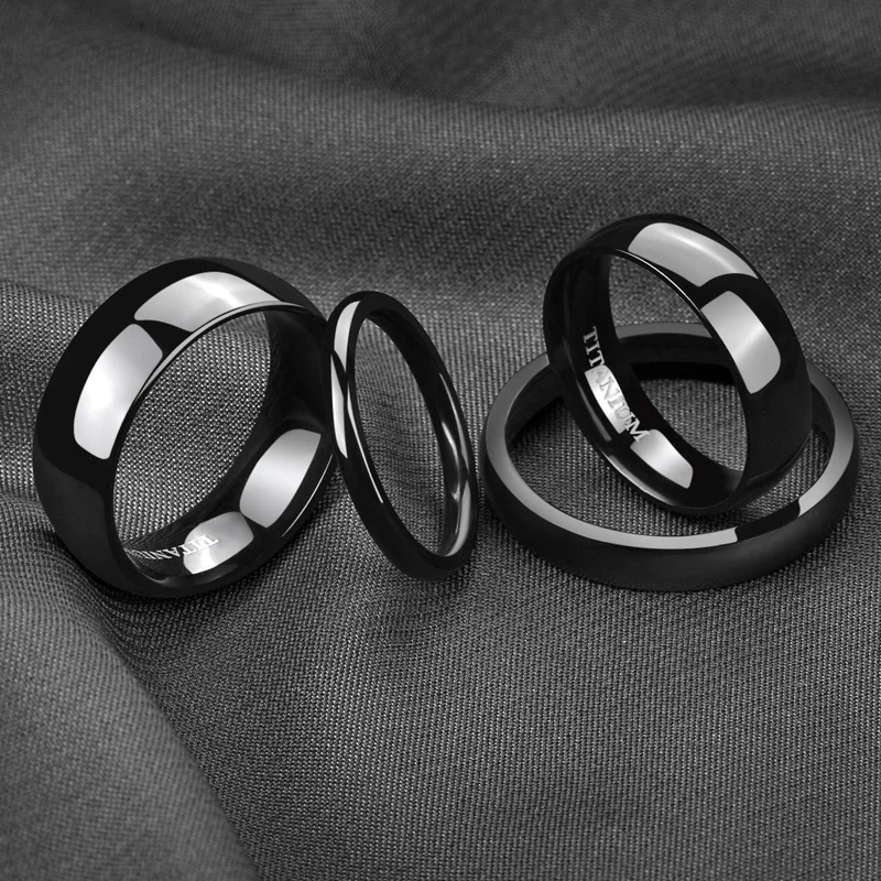 Men Women Titanium Wedding Engagement Rings