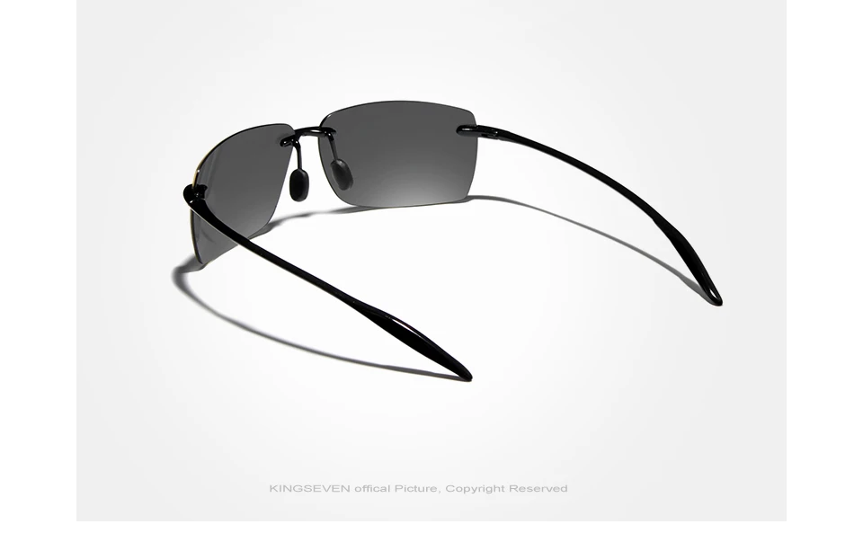 Rimless Sunglasses Men Ultralight Square Frameless