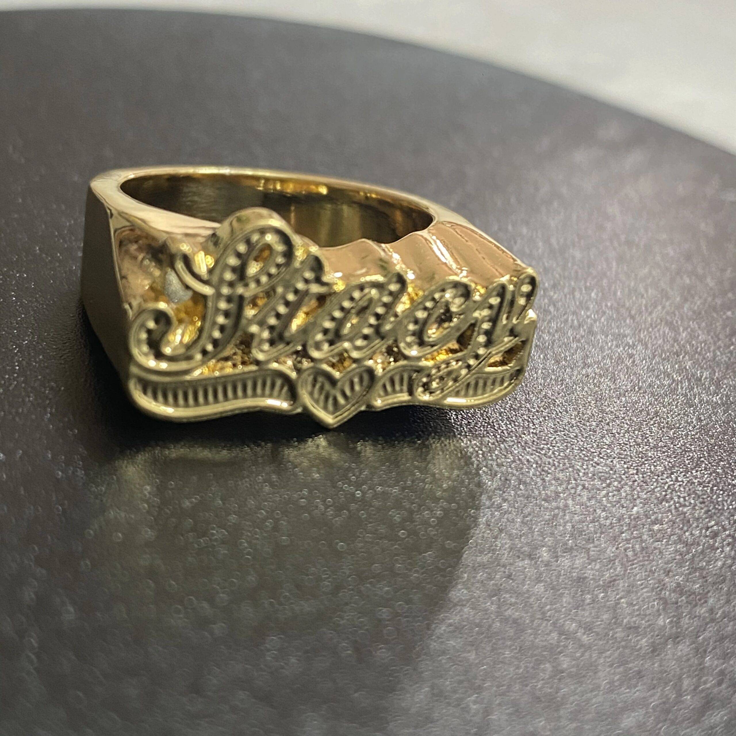 Personalized Name Ring Custom Letter Initial Ring