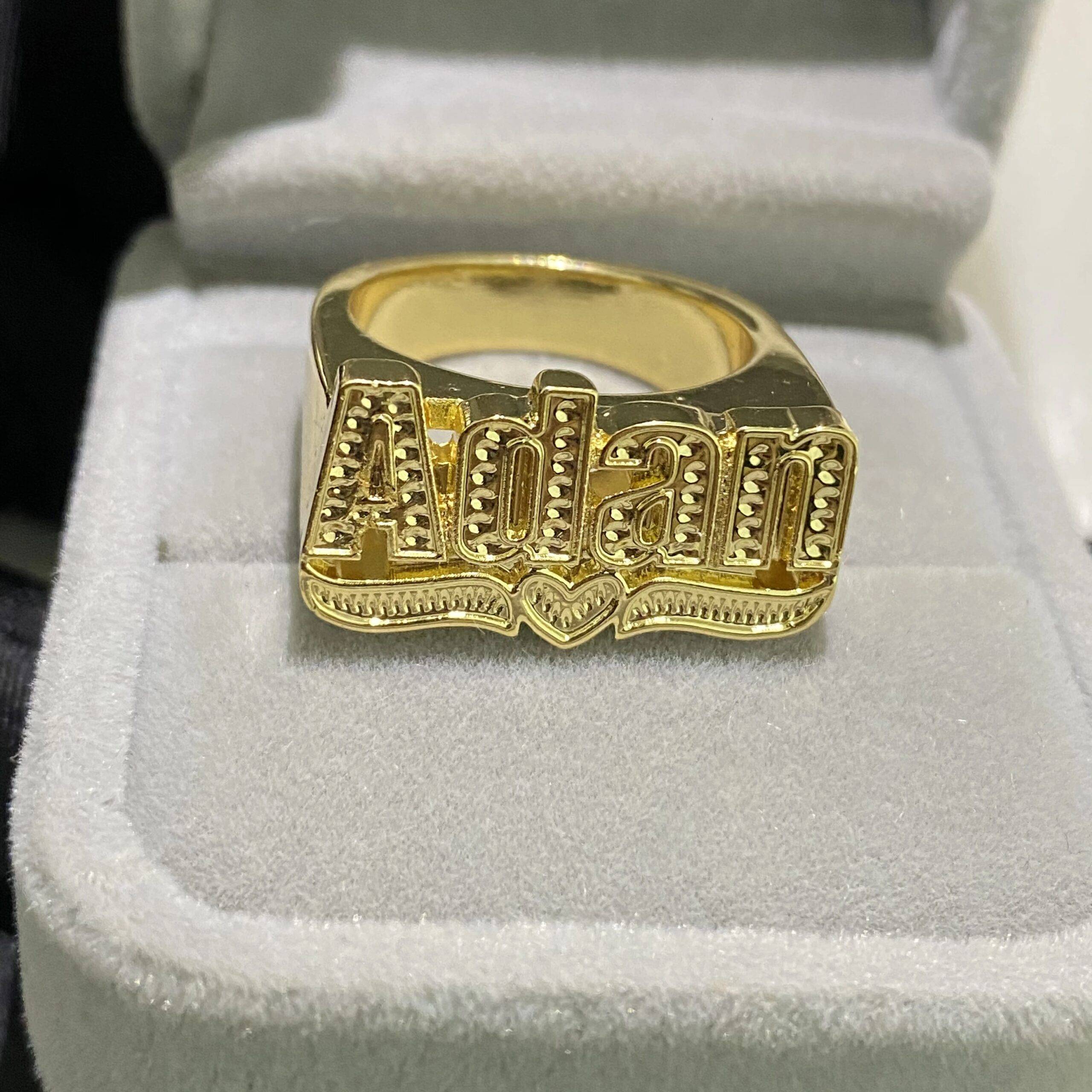 Personalized Name Ring Custom Letter Initial Ring
