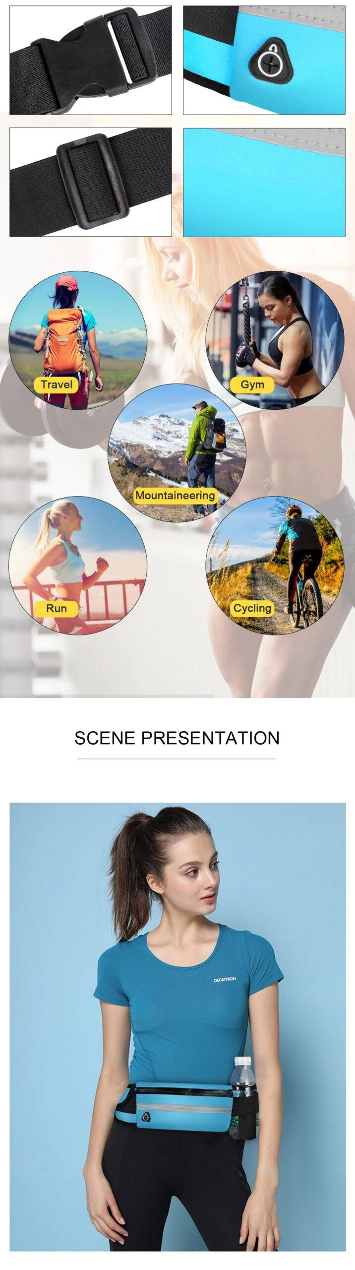 Sport Waist Bag Running Belt Waterproof Phone Holder