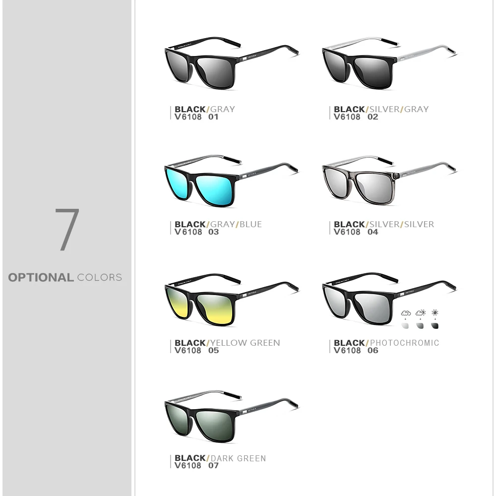 Unisex Sunglasses Retro Aluminum TR90 Polarized Lenses