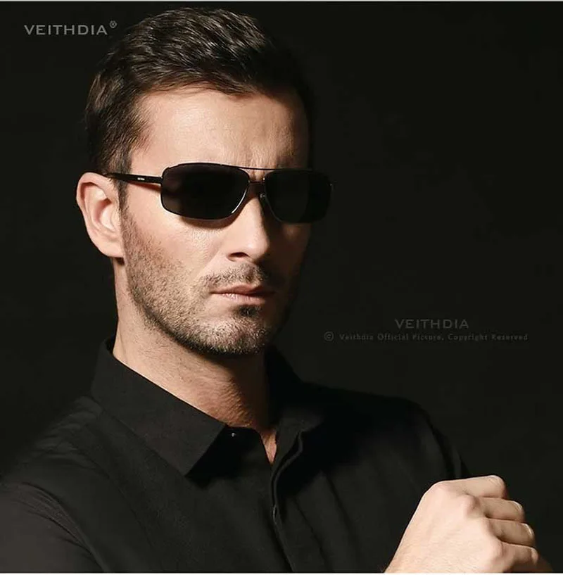 Polarized Men's Vintage Sunglasses with Aluminum Frame