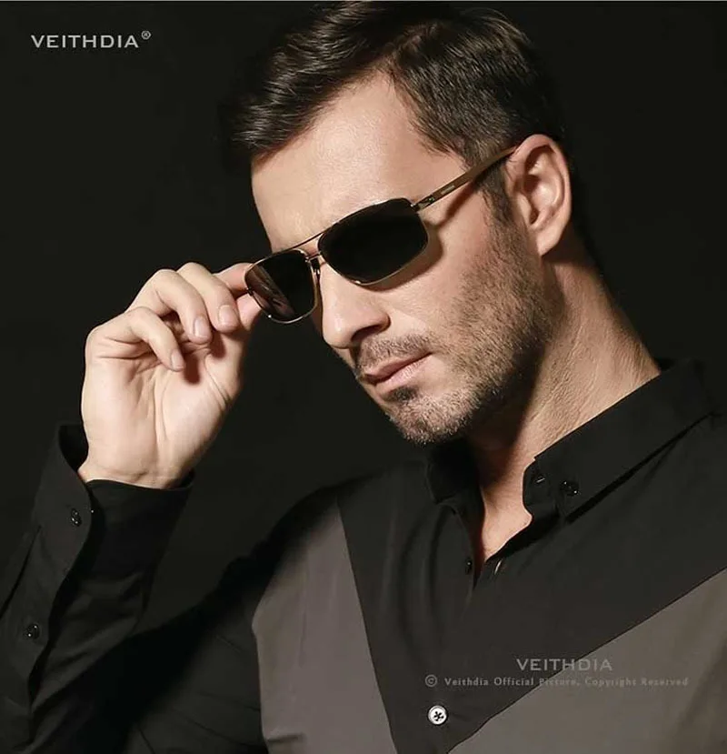 Polarized Men's Vintage Sunglasses with Aluminum Frame