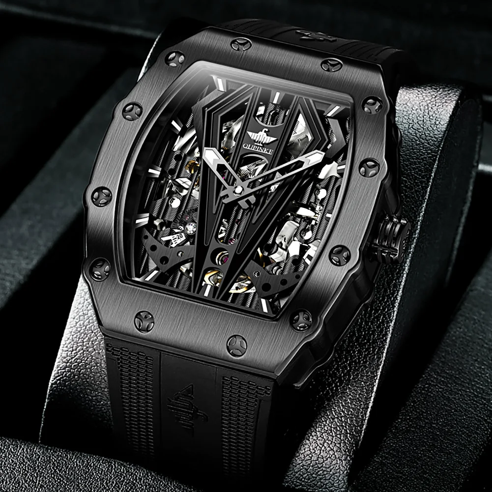Swiss OUPINKE Tonneau Watch Steampunk Watch