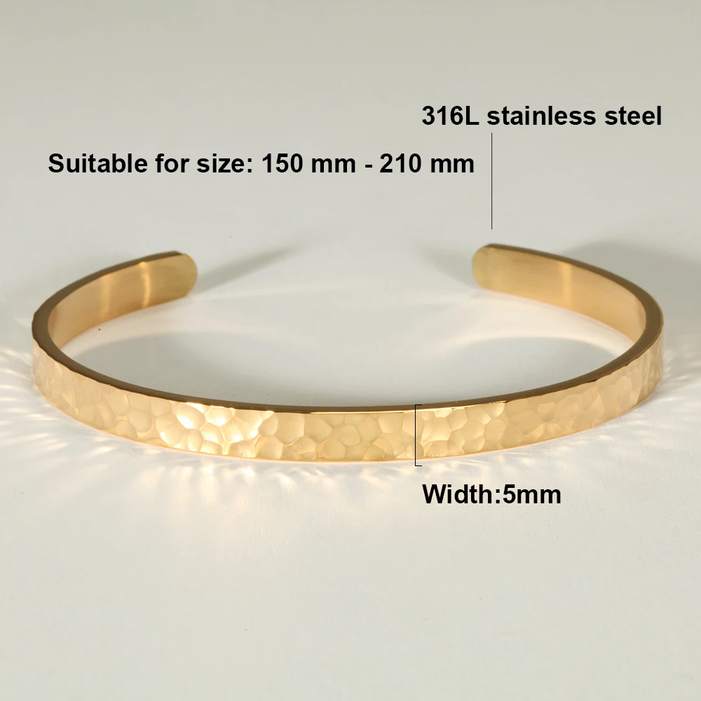 Luxury Stainless Steel Men's Bracelet Cuff Bangles Women