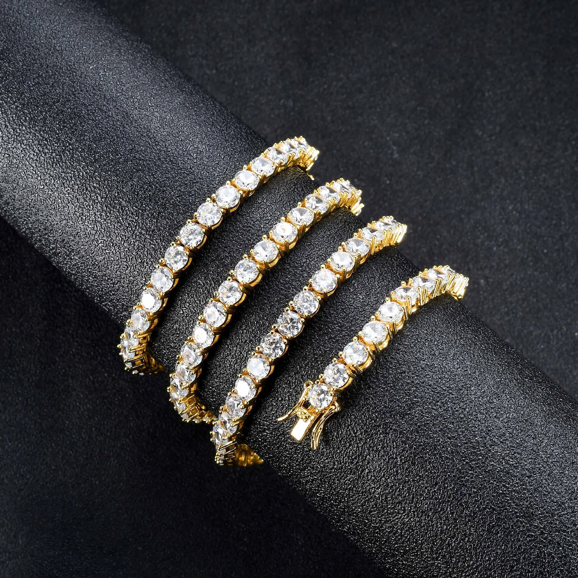 Luxury 3mm 5mm CZ Crystal Tennis Bracelets