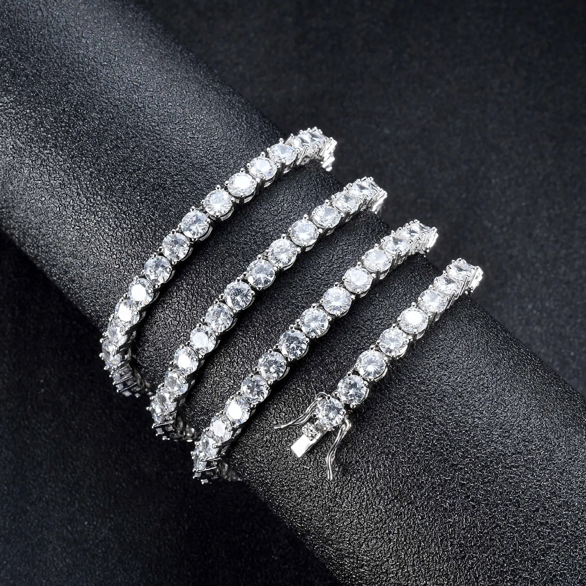 Luxury 3mm 5mm CZ Crystal Tennis Bracelets