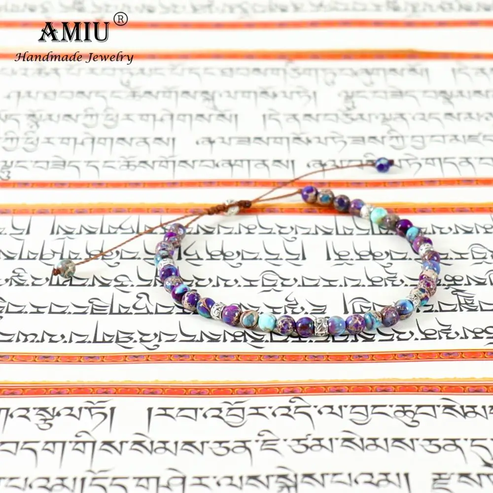 Natural Stone Beads Tibetan Stretch Bracelet