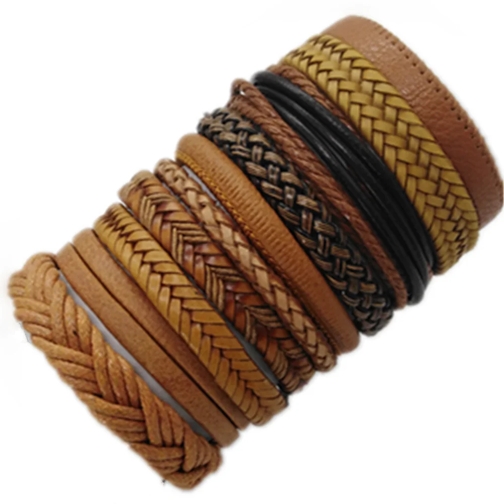 10pcs/set Wrap Woven Fashion Handmade Bracelets