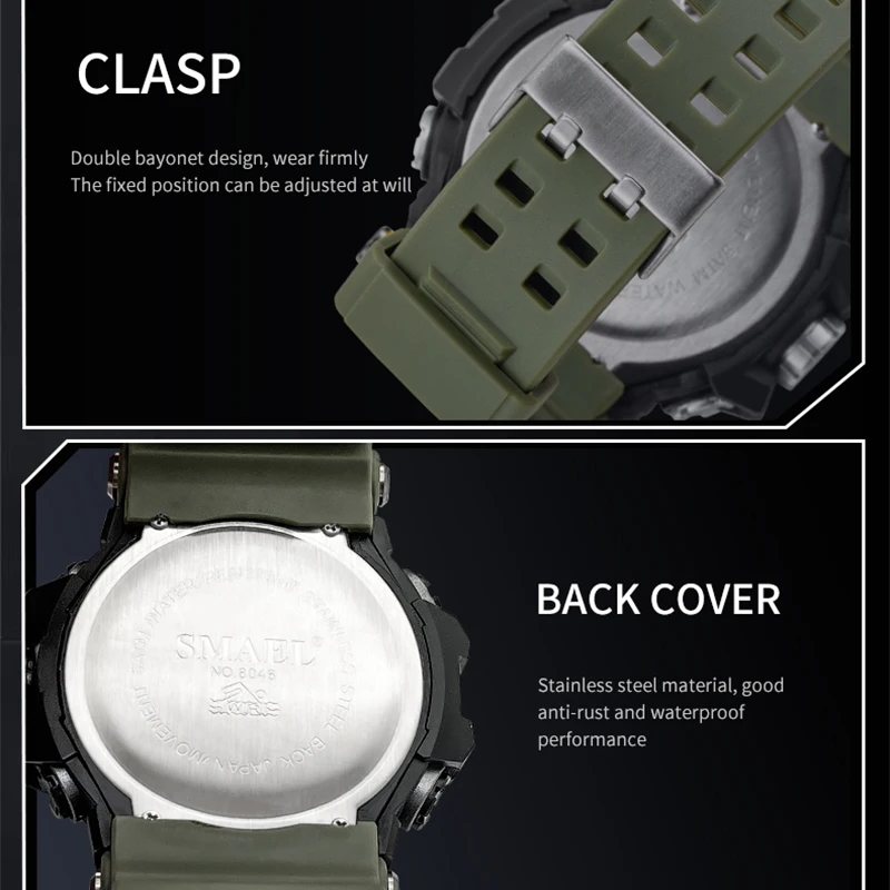 SMAEL Digital Tactical Sports Watch