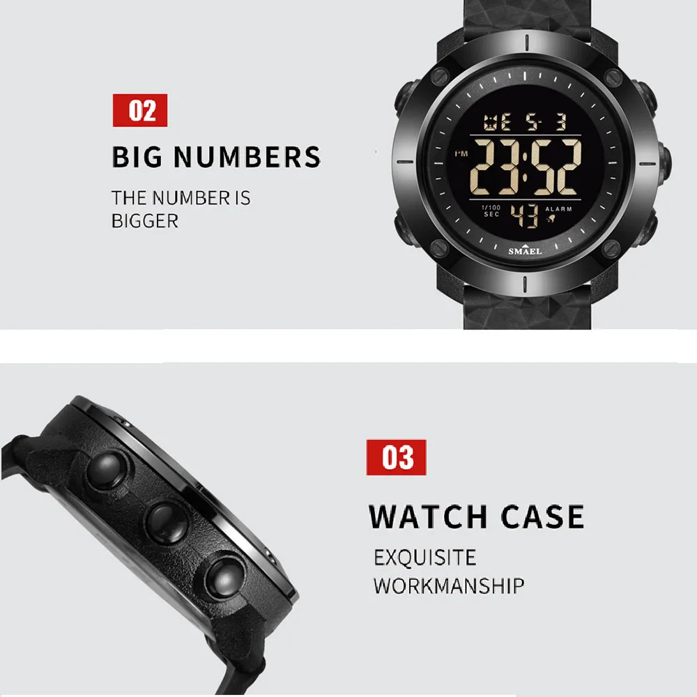 New SMAEL Sport Digital LED Watches