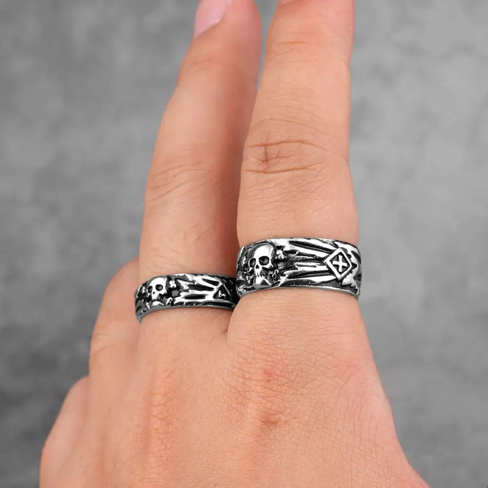 Stainless Steel Skull Devil Punk Gothic Rings