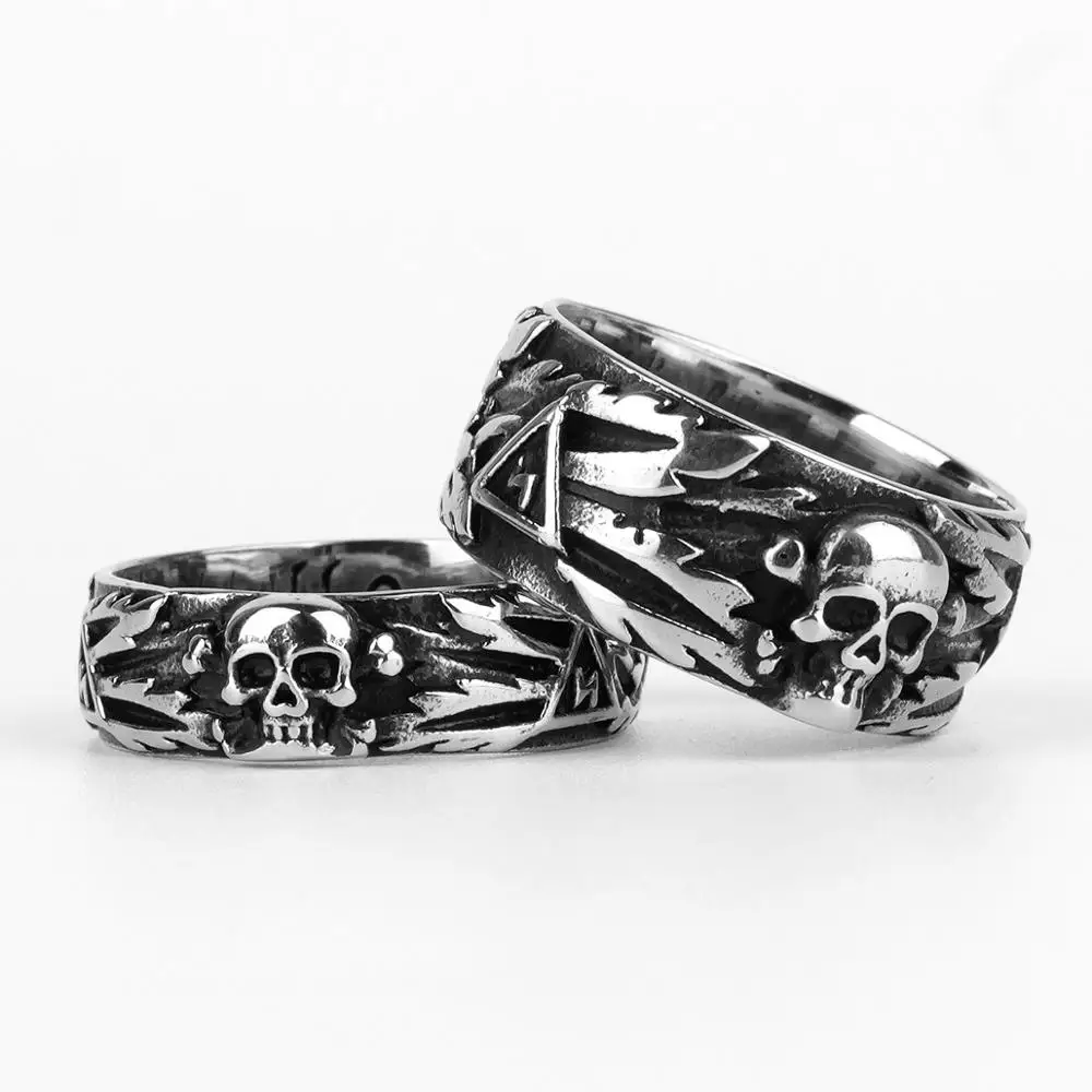 Stainless Steel Skull Devil Punk Gothic Rings