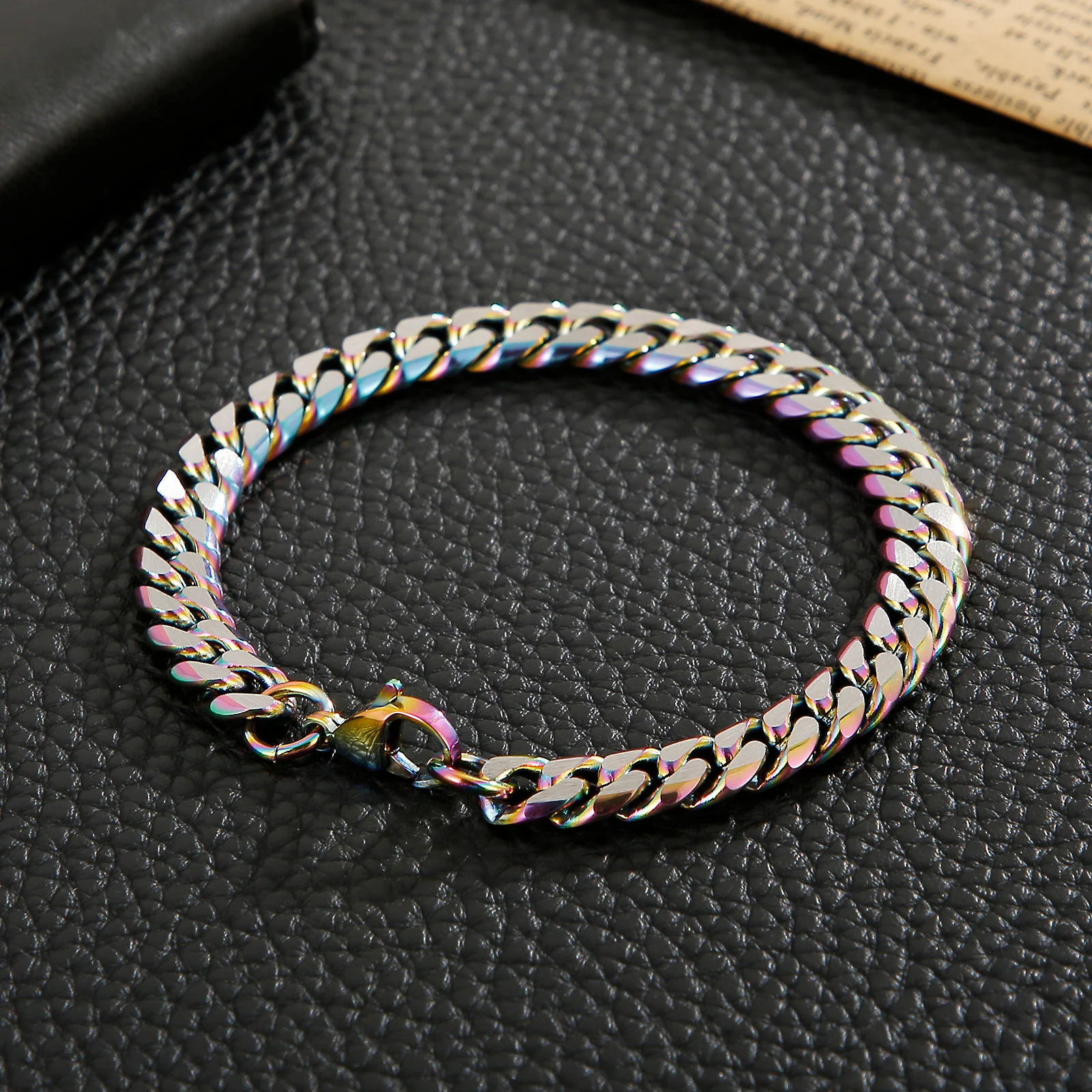 7/8/9/10mm Width Stainless Steel Cuban Bracelet for Men