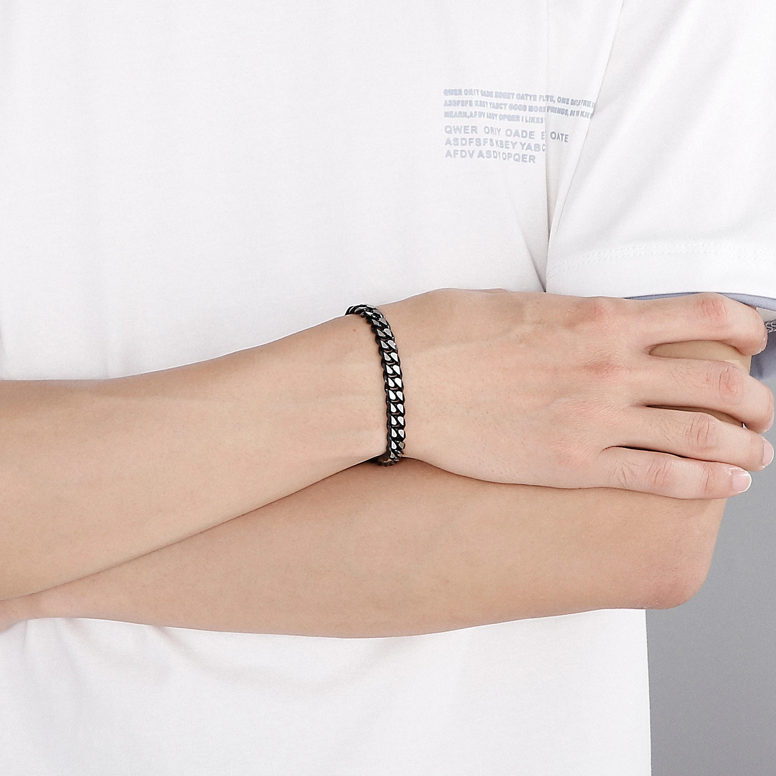 7/8/9/10mm Width Stainless Steel Cuban Bracelet for Men