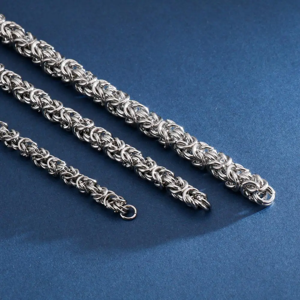 6/7/8mm 316L Stainless Steel Chain Necklace for Male