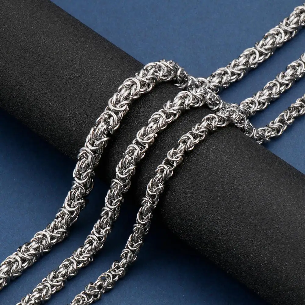 6/7/8mm 316L Stainless Steel Chain Necklace for Male