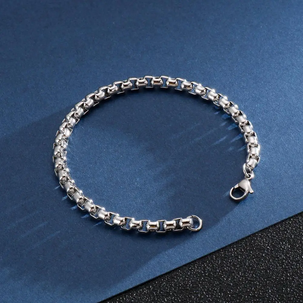 2/2.5/3/4/5/6/7mm Square Link Chain Bracelet for Men