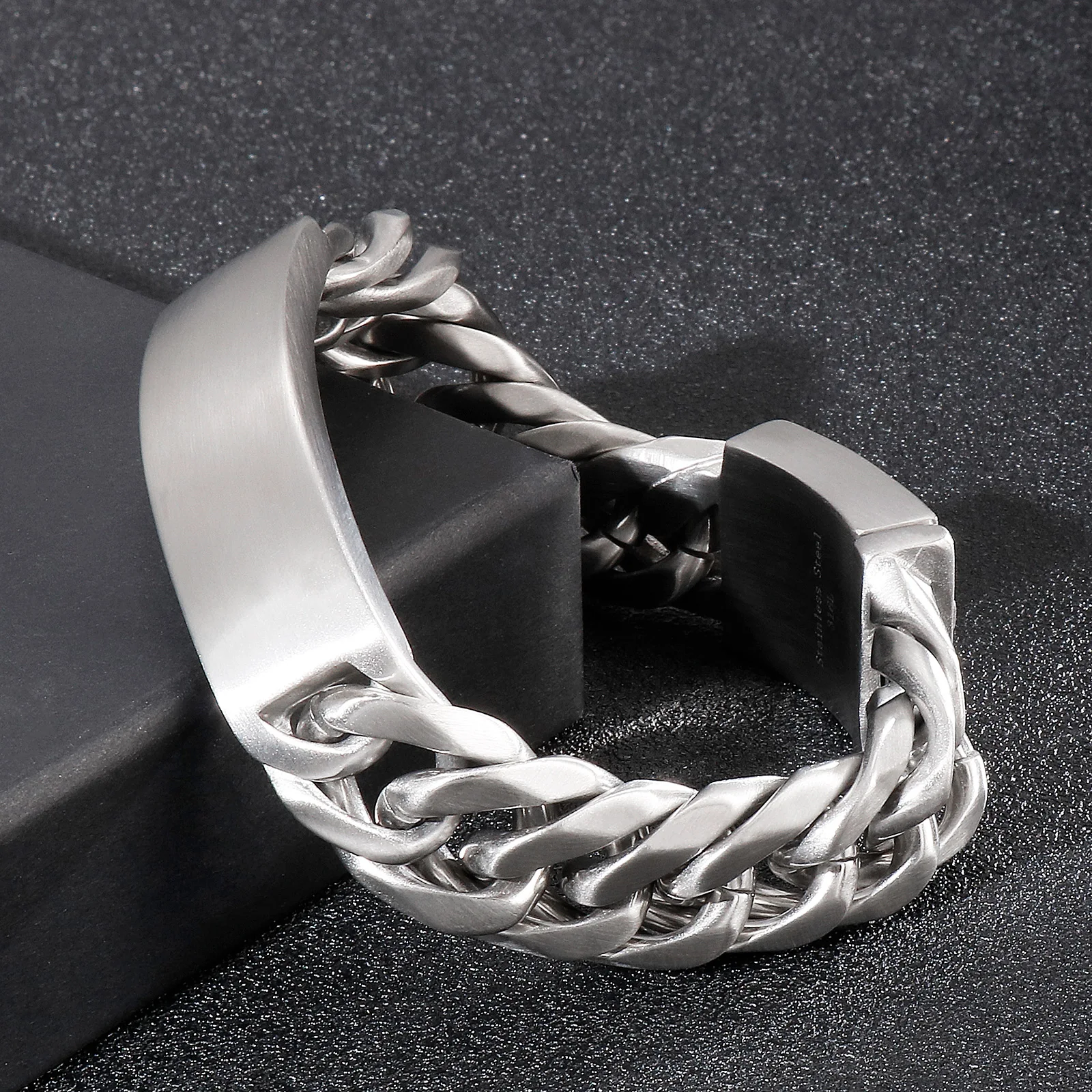 18mm Matte Men's Stainless Steel High Quality Bracelet
