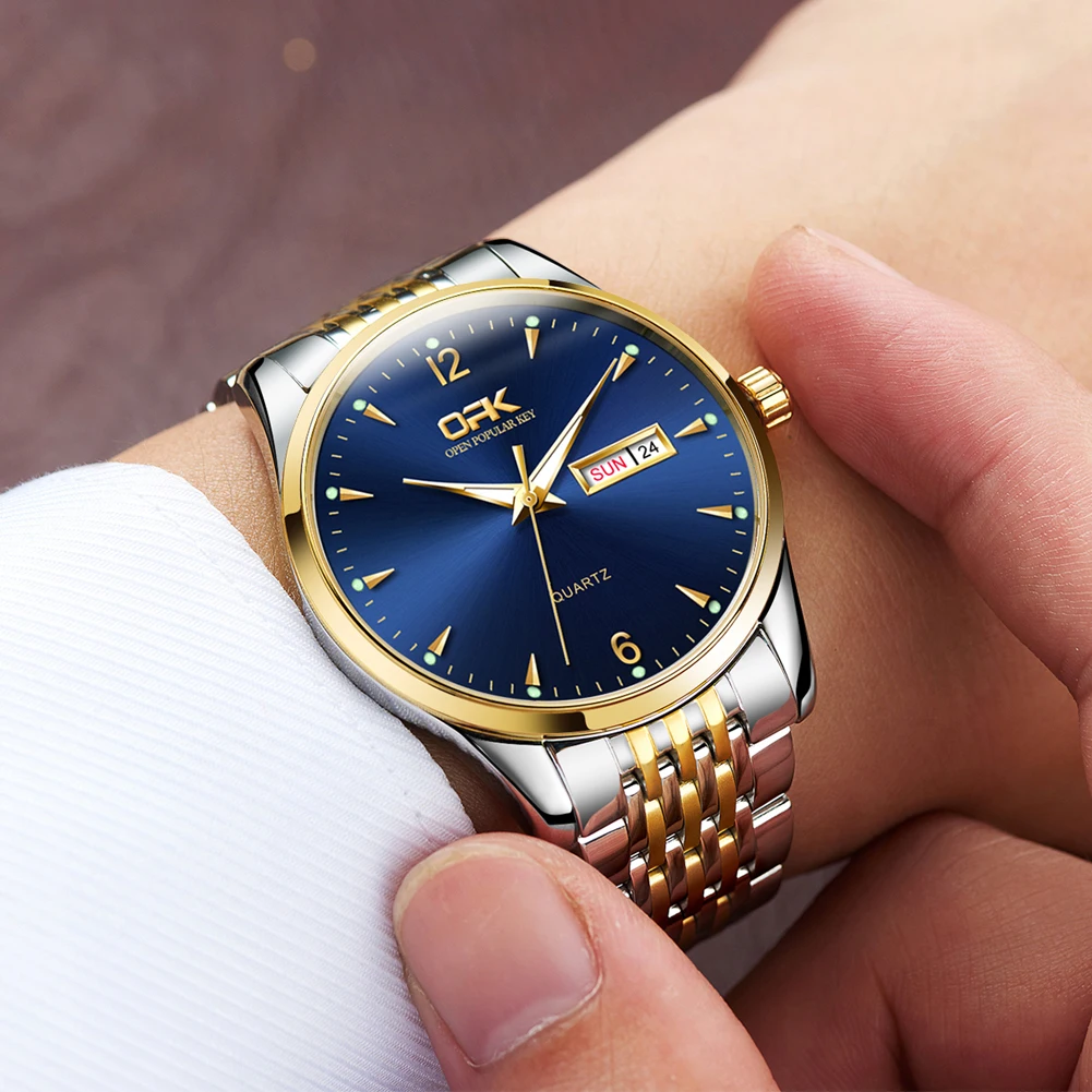 OPK Fashion Men's Quartz Watch with Day Date Dial