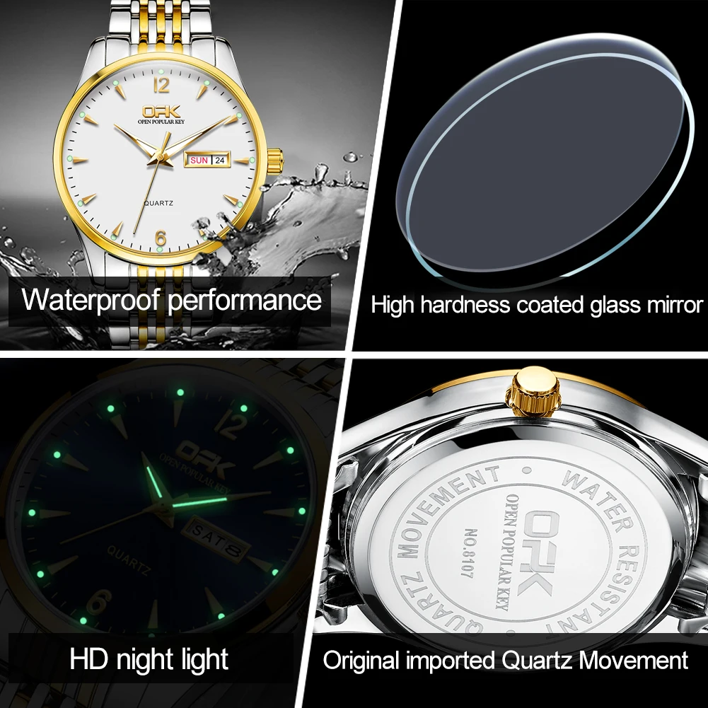 OPK Fashion Men's Quartz Watch with Day Date Dial