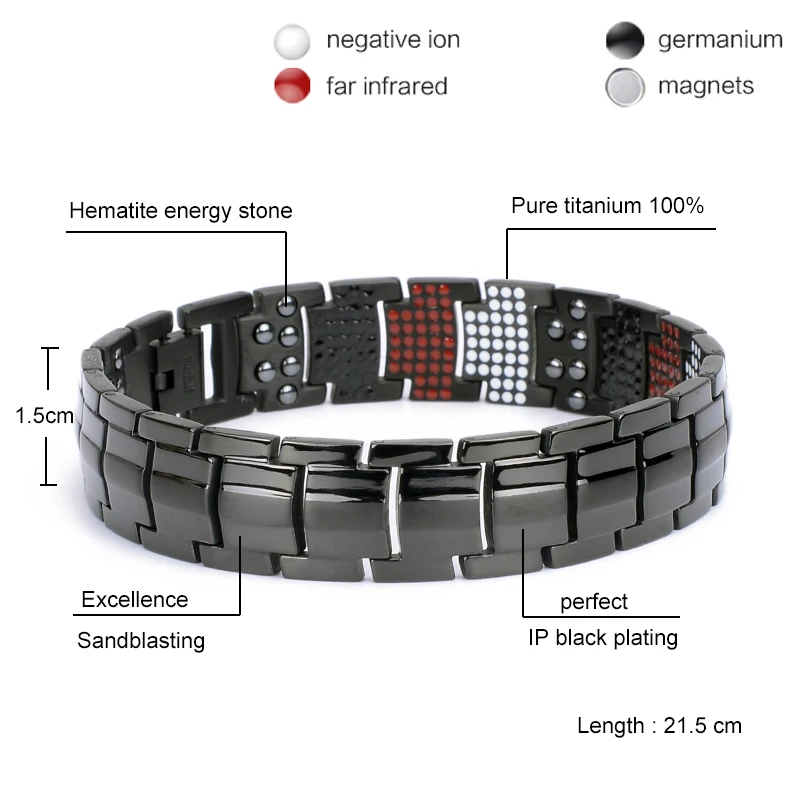 100% Pure Titanium Magnetic Bracelet