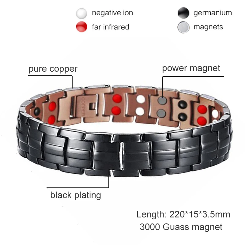 Pure Copper Antifatigue Anti Stress Magnetic Bracelets