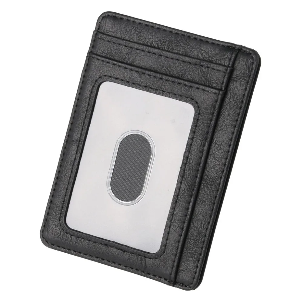 Slim RFID Blocking Leather Wallet Credit ID Cards