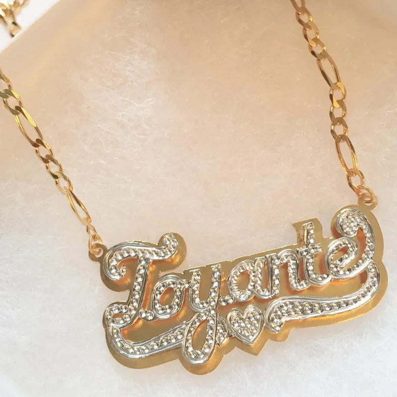 Nameplate Necklace 3D Custom Name Necklace