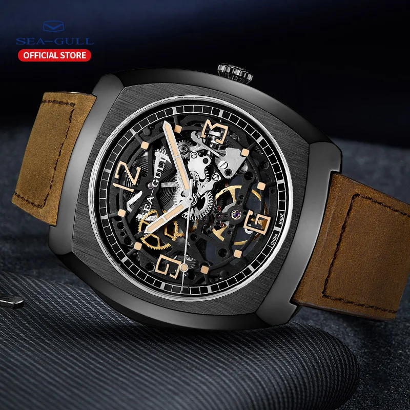 Seagull Watch Men's Barrel Automatic Mechanical Skeleton