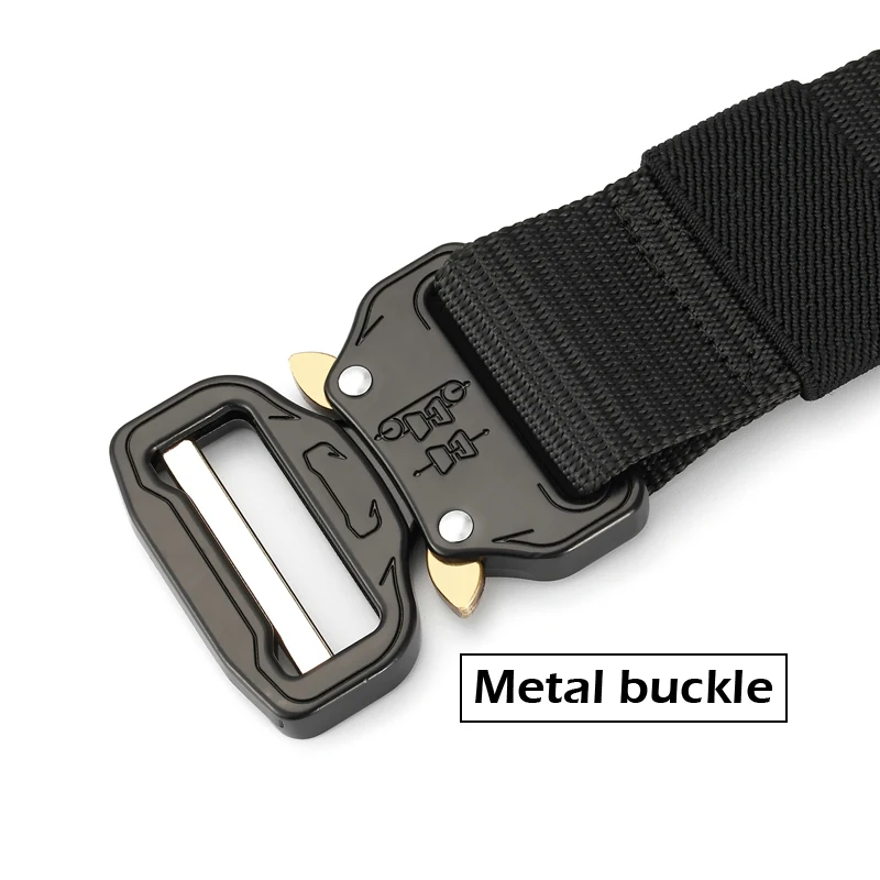 Genuine Tactical Belt Men Nylon Metal Buckle