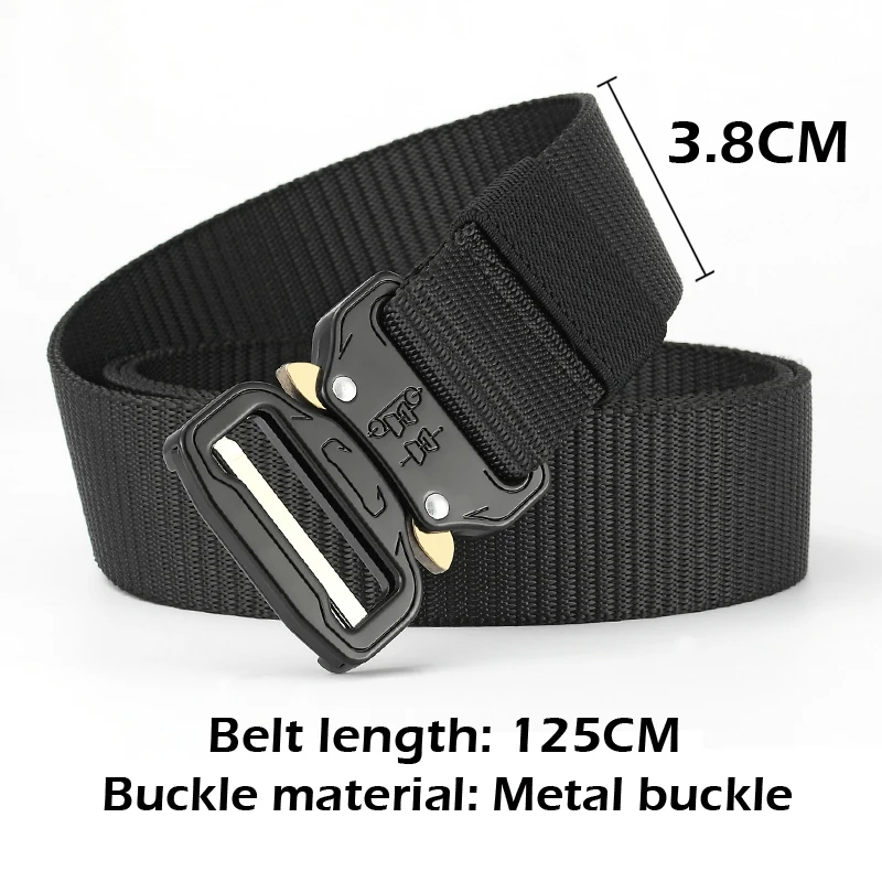 Genuine Tactical Belt Men Nylon Metal Buckle