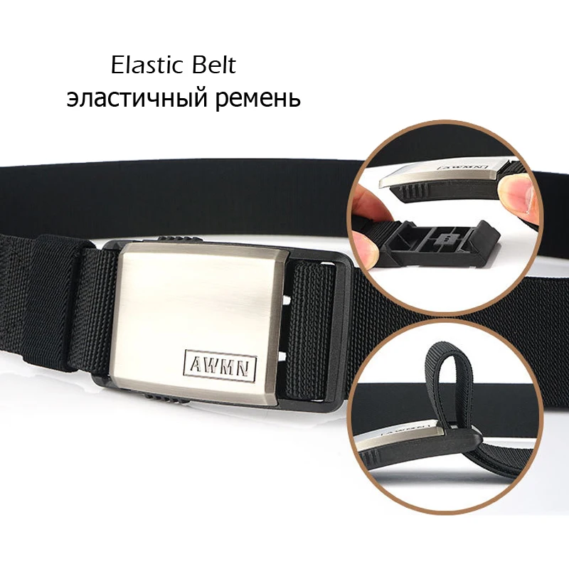 Fashion Nylon Belt Magnetic Buckle Adjustable Quick Unlock