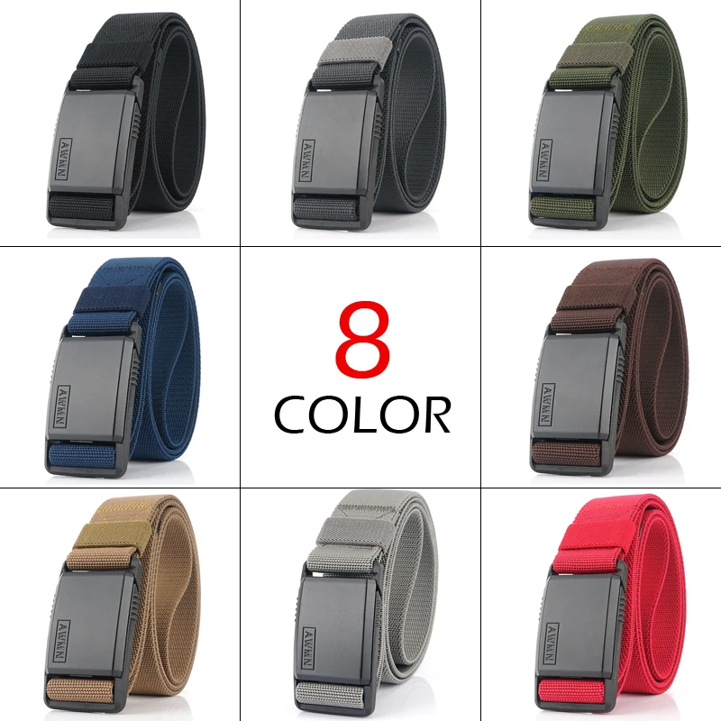 Fashion Nylon Belt Magnetic Buckle Adjustable Quick Unlock