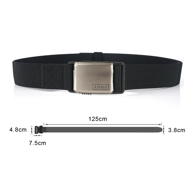 Fashion Nylon Belt Magnetic Buckle Adjustable Quick Unlock