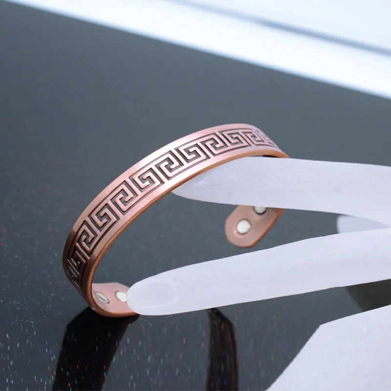 Vintage Antique Pure Copper Women Men Bangle