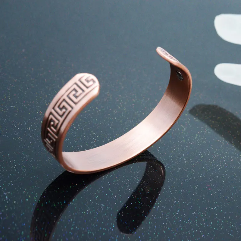 Vintage Antique Pure Copper Women Men Bangle