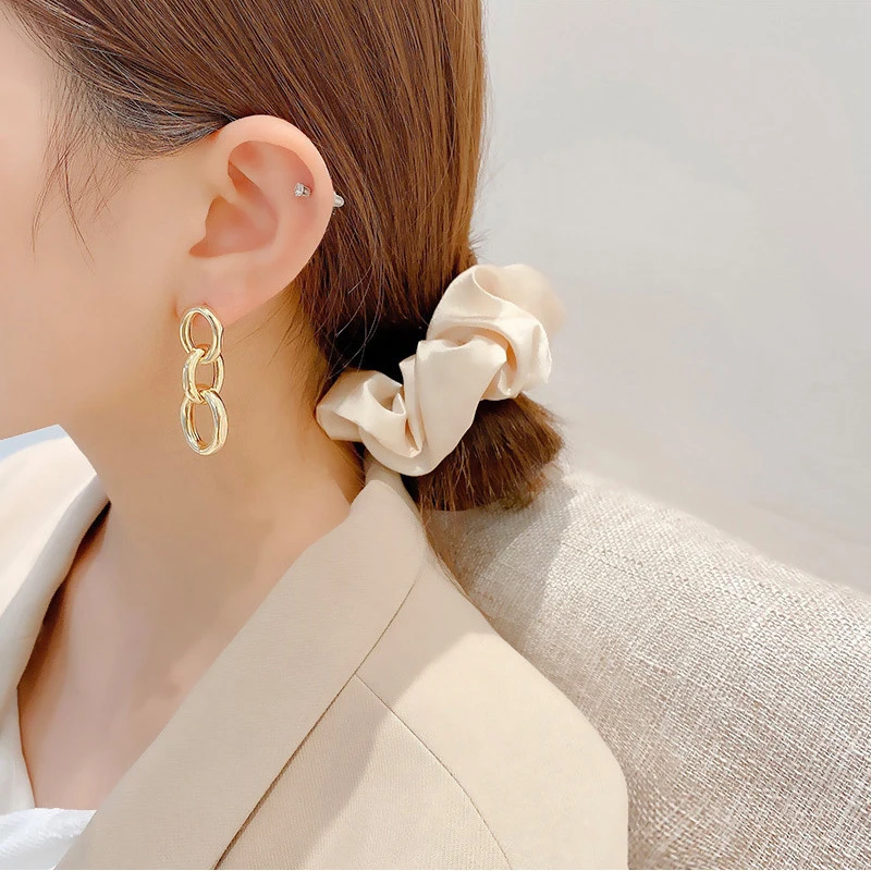 Gold Colored Lightweight Big Hoop Earrings