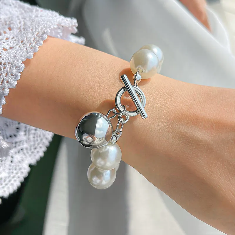 4pcs Punk Curb Cuban Chain Bracelets Set Women